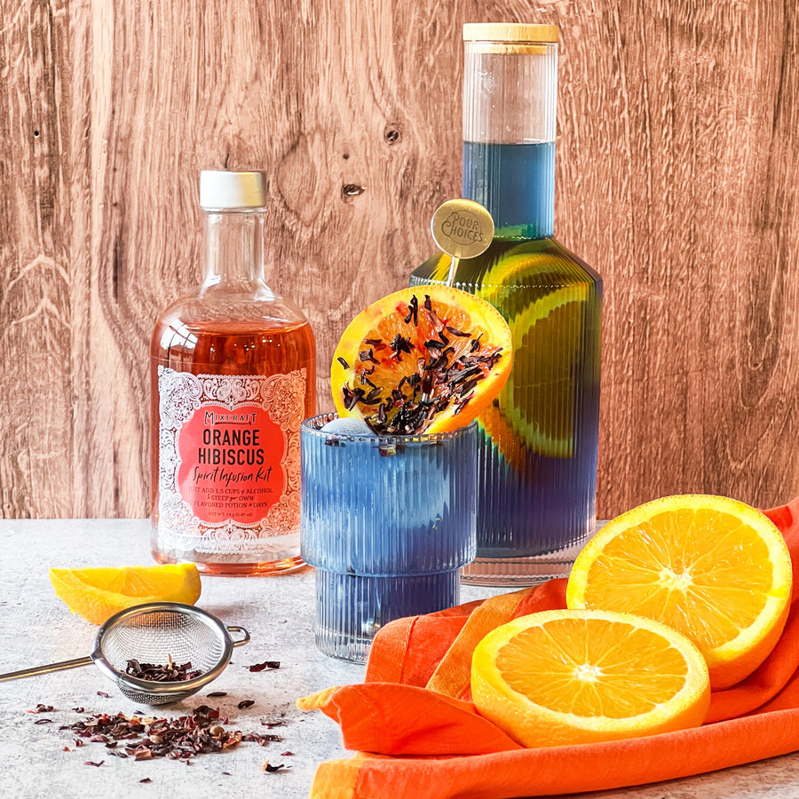 "The Ninth Life" cocktail is made with the Orange Hibiscus Spirit Infusion Kit