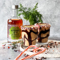 The "Krampus Cauldron" cocktail is made with the Peppermint Cocoa Spirit Infusion Kit